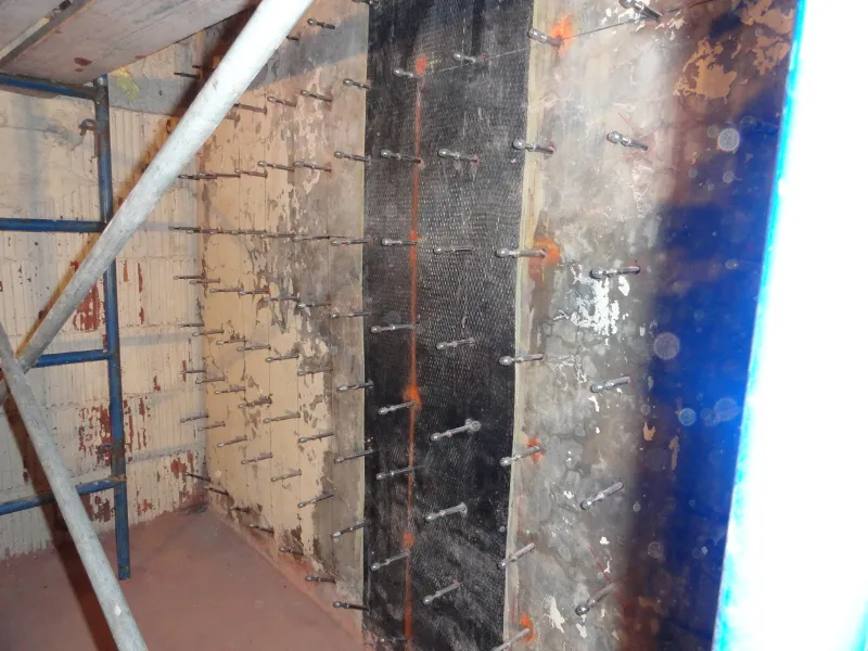 Photo of an older foundation that was successfully waterproofed