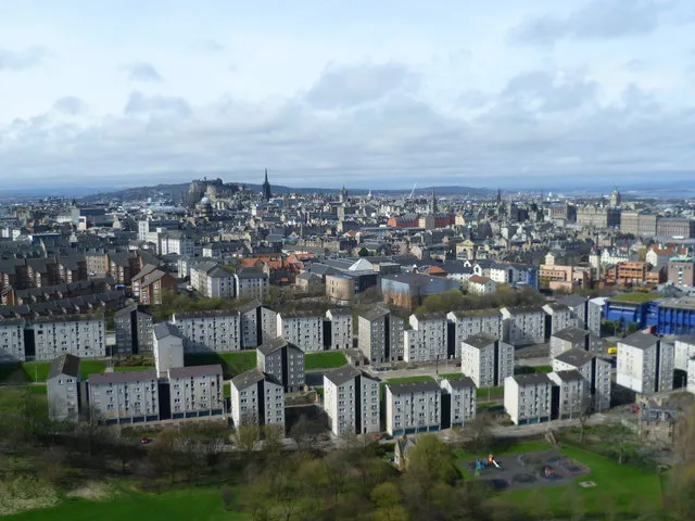 lots of mid-rise multifamily houses of 1960s vintage